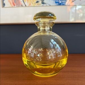 MOSER Rudolf Eschler CULBUTO Yellow Glass Art Deco Ball Decanter 1930s